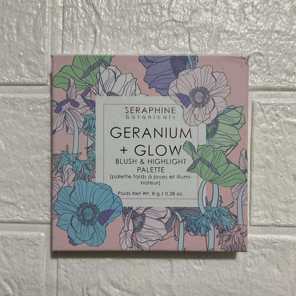 Seraphine Botanicals Geranium Glow Blush Highlight Palette Vegan